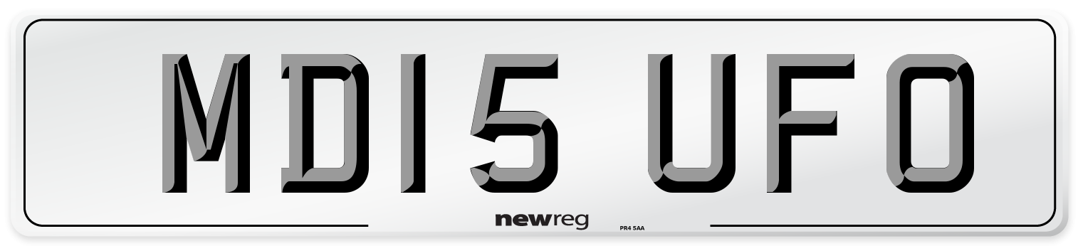 MD15 UFO Number Plate from New Reg